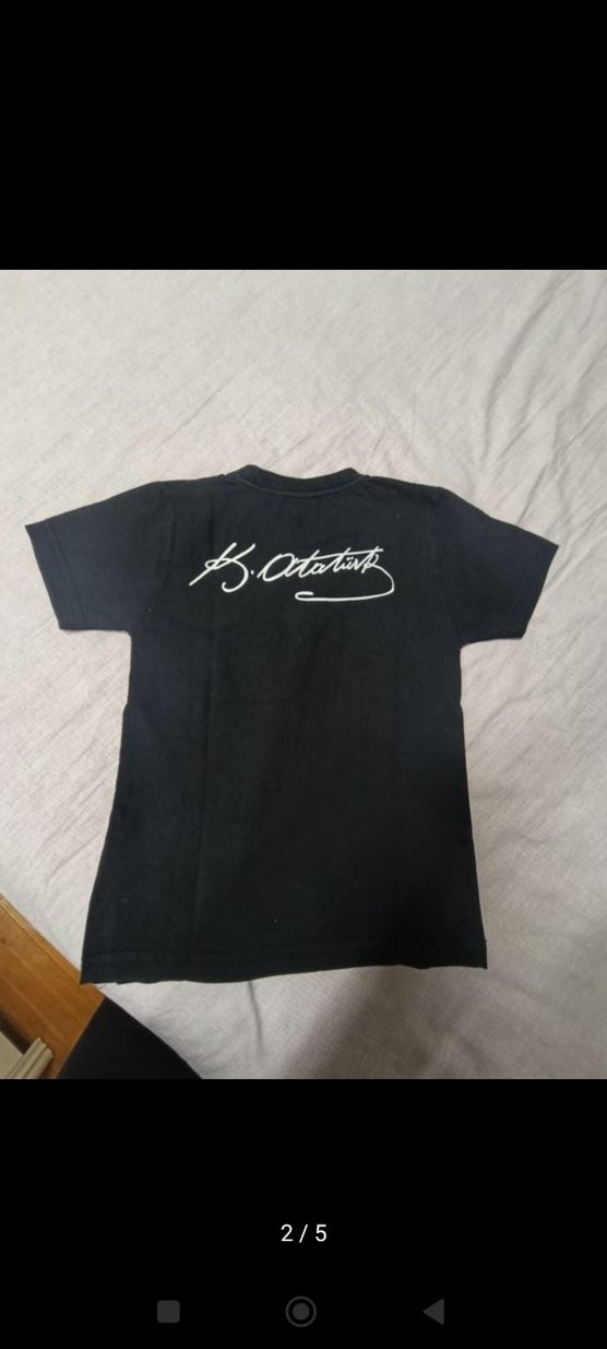 Erkek Siyah Kısa Kollu Baskılı Tişört - Görsel 5