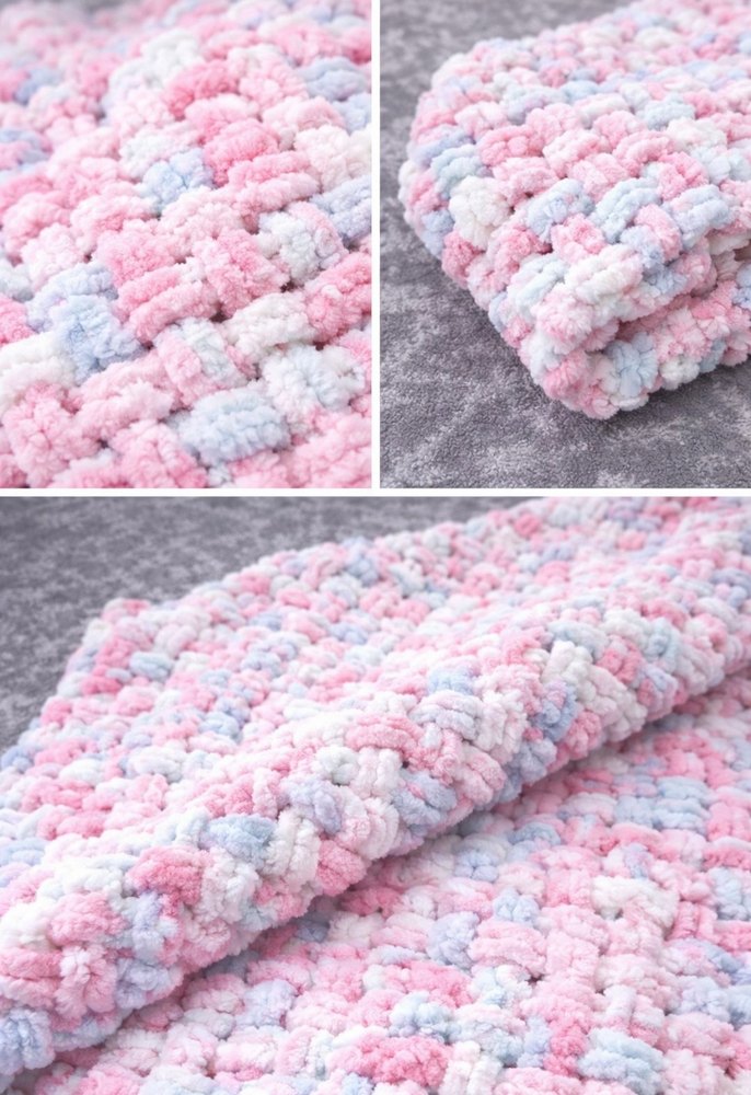 El Örgüsü Bebek Battaniyesi | 90×90 cm - Görsel 2