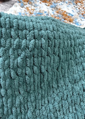 El Yapımı Puffy İp Battaniye 90x130 cm - Görsel 2