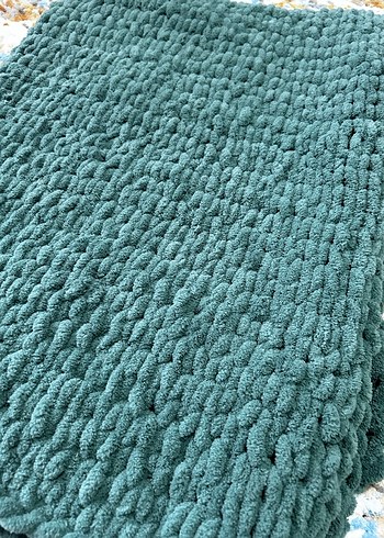 El Yapımı Puffy İp Battaniye 90x130 cm - Görsel 4