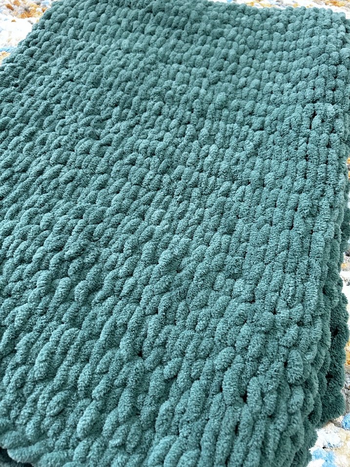 El Yapımı Puffy İp Battaniye  90x130 cm - Görsel 4