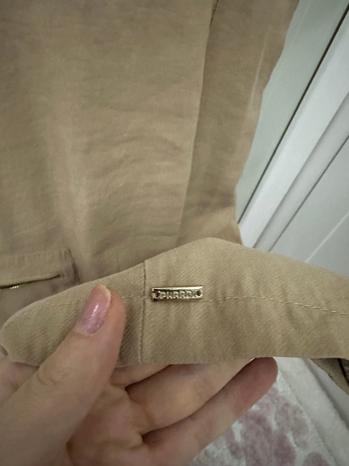 Bej V Yaka Kadın Midi Tulum - Görsel 2