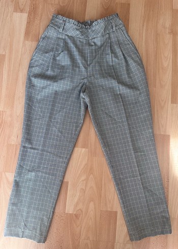 Chıma kumaş pantolon. Kaz ayağı desenli. - Görsel 3