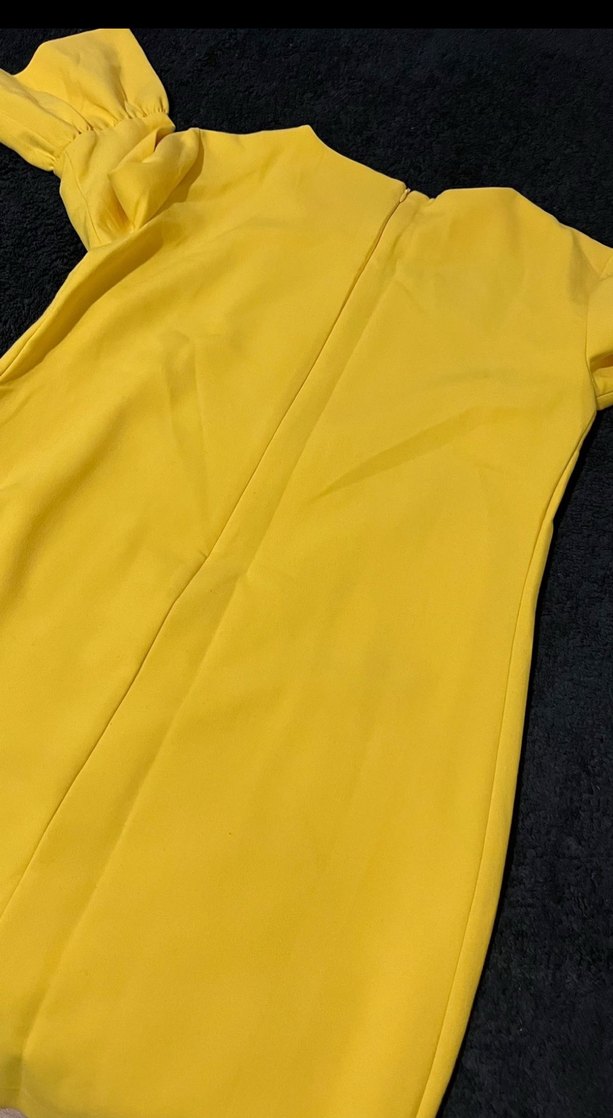 Sarı Midi Kadın Elbise - Görsel 2