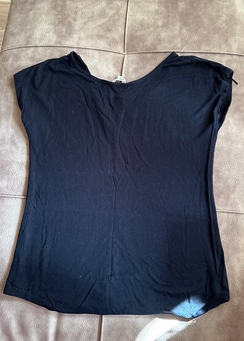 Siyah Basic Tişört, Kısa Kollu, Salaş Kesim - Görsel 2