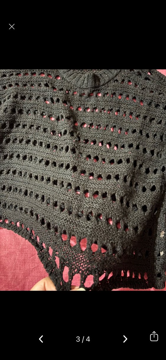 Siyah Örgü Kadın Triko Bluz - Görsel 3