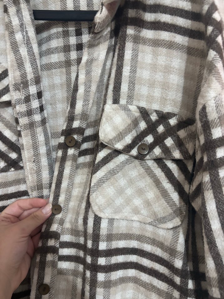 Ekose Desenli Kadın Gömlek - Görsel 2