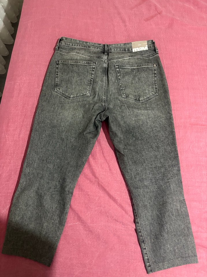 Gri Kadın Kot Pantolon - Görsel 3