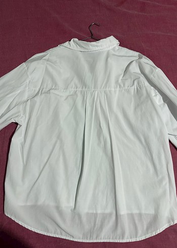 Düğmeli Beyaz Kadın Gömlek - Görsel 2