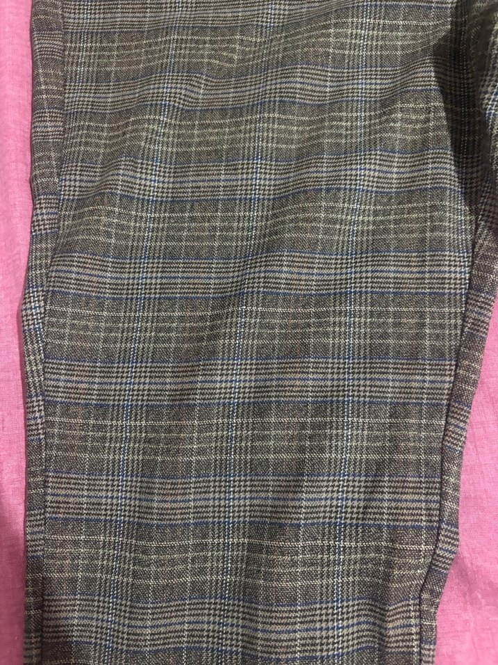 Düğmeli Gri Kadın Kumaş Pantolon - Görsel 3