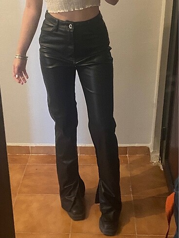 Zara Zara Deri Pantolon