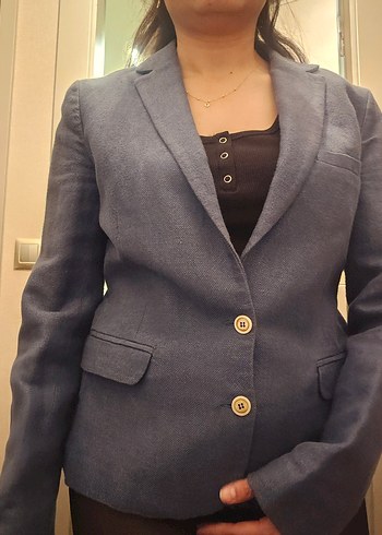 Mavi renk Yargıcı Blazer Ceket - Görsel 8