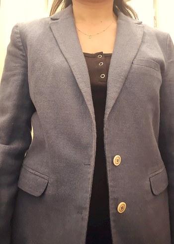 Mavi renk Yargıcı Blazer Ceket - Görsel 5