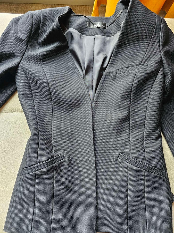 siyah ADL marka kalın Kadın Blazer - Görsel 4