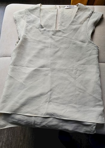 açık sarı Bluzu, Kayık Yaka journey bluz - Görsel 2