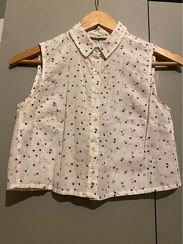 xs Beden Crop mini gömlek