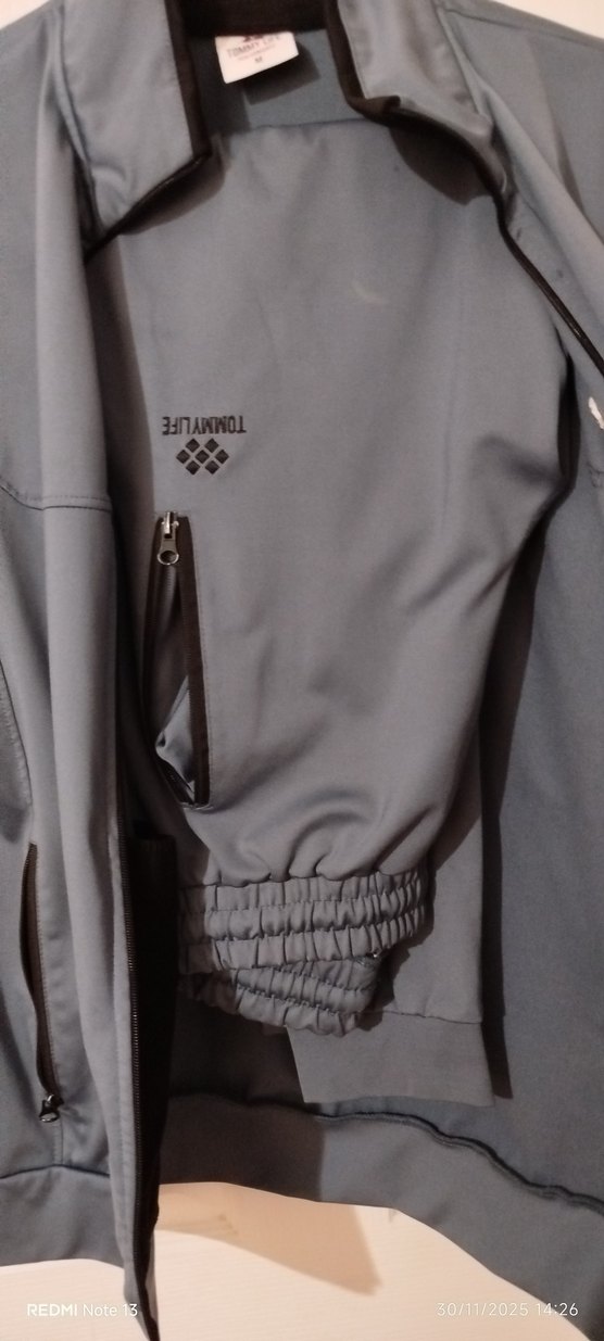 indigo mavi Fermuarlı Erkek Spor eşofman takımı - Görsel 3