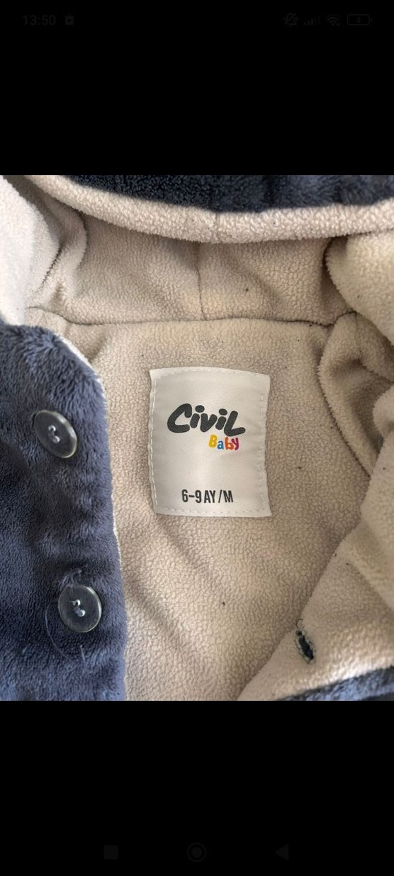 Gri Kürklü Erkek Çocuk Mont - Görsel 4