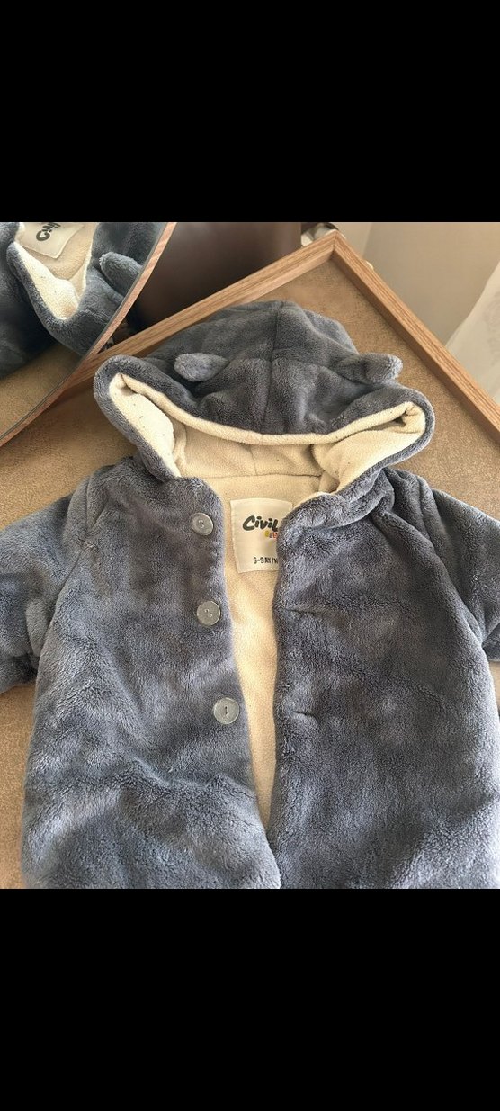 Gri Kürklü Erkek Çocuk Mont - Görsel 2