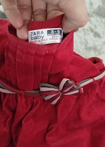 Kız Çocuk Kırmızı Kolsuz Elbise - Görsel 2