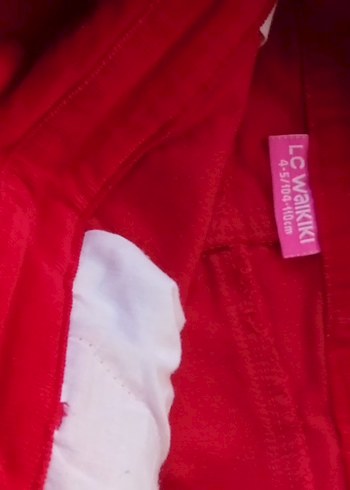 Kolsuz Kırmızı Kız Çocuk Elbise - Görsel 2