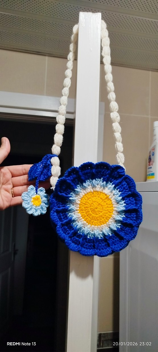 Renkli  Çiçekli Bohem Çanta - Görsel 2