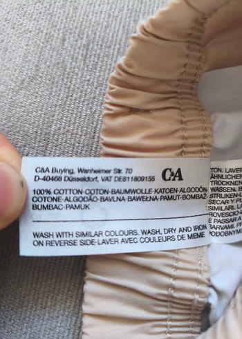 C&A Kız Çocuk Kargo Cepli Bej Bol Kesim Pantolon - Görsel 2