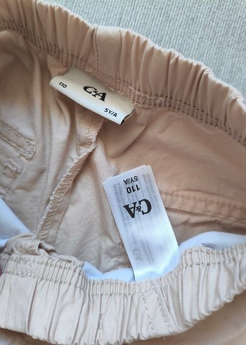 C&A Kız Çocuk Kargo Cepli Bej Bol Kesim Pantolon - Görsel 3