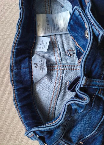 H&M Kız Çocuk Lacivert Bol Kesim Kot Pantolon - Görsel 4