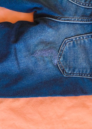 H&M Kız Çocuk Lacivert Bol Kesim Kot Pantolon - Görsel 3