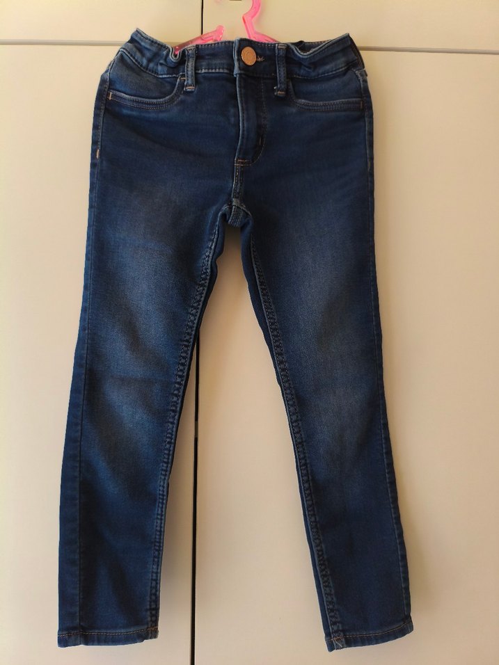 H&M Kız Çocuk Lacivert Bol Kesim Kot Pantolon - Görsel 2