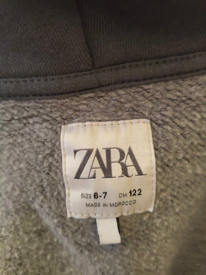 Zara Kız Çocuk Gri Kapüşonlu Sweatshirt - Görsel 5