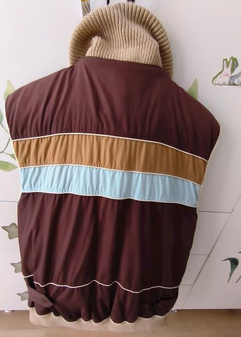 Guess Kahverengi Fermuarlı Yüksek Yakalı Erkek Yelek - Görsel 4