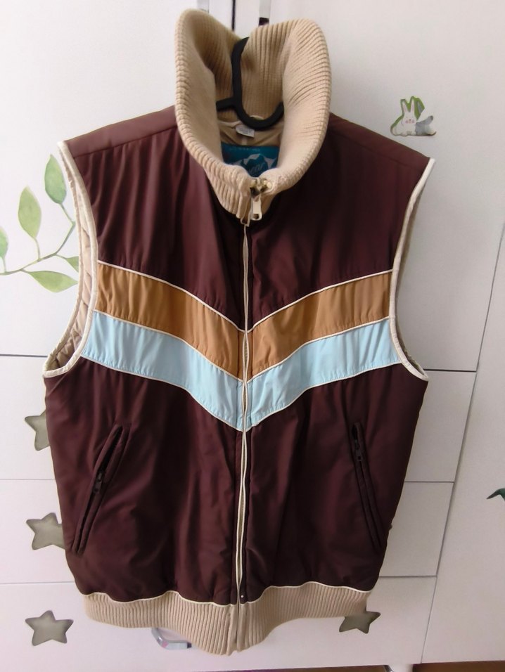 Guess Kahverengi Fermuarlı Yüksek Yakalı Erkek Yelek - Görsel 5