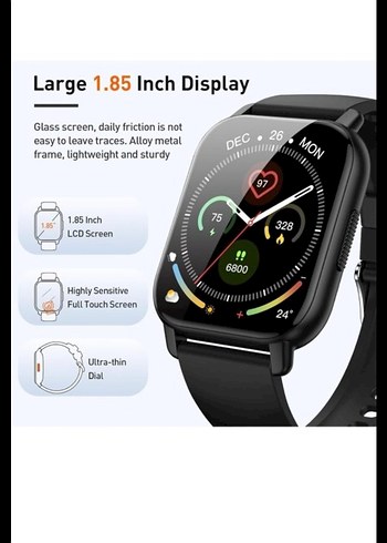 Smart Watch Siyah Akıllı Saat - Görsel 4