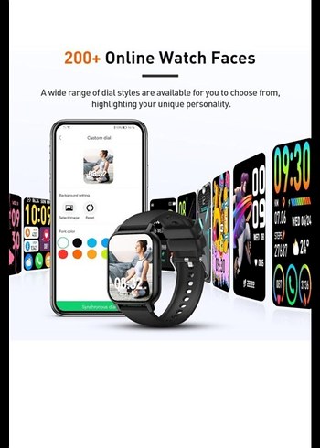 Smart Watch Siyah Akıllı Saat - Görsel 3