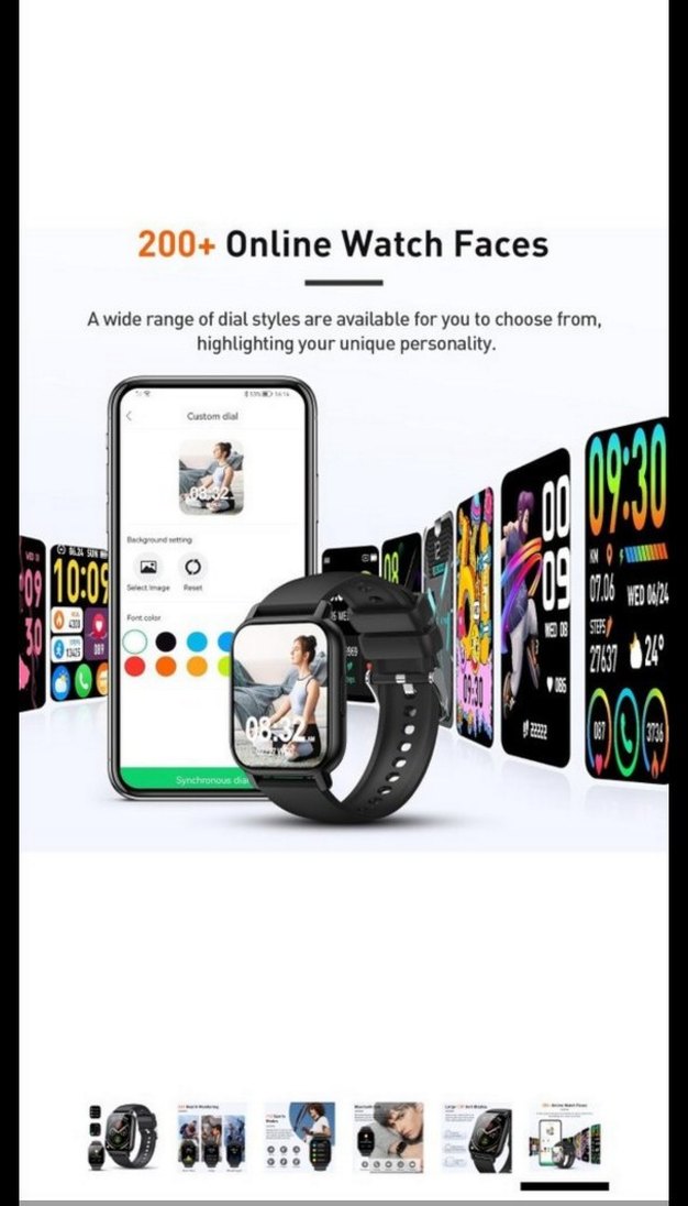 Smart Watch Siyah Akıllı Saat - Görsel 3