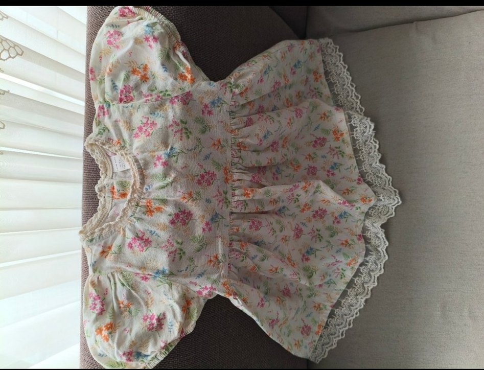 LCW Çiçek Desenli Pamuklu Kız Elbise - Görsel 3