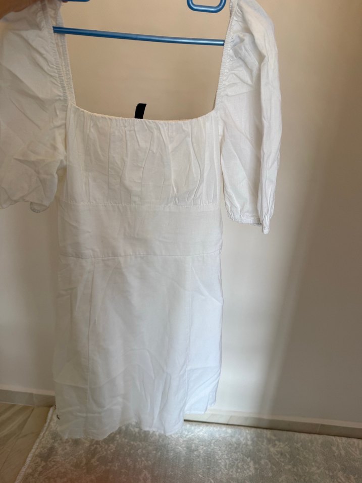 H&M beyaz elbise - Görsel 5