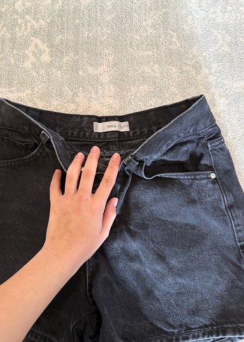 Mango Kot şort - Görsel 2