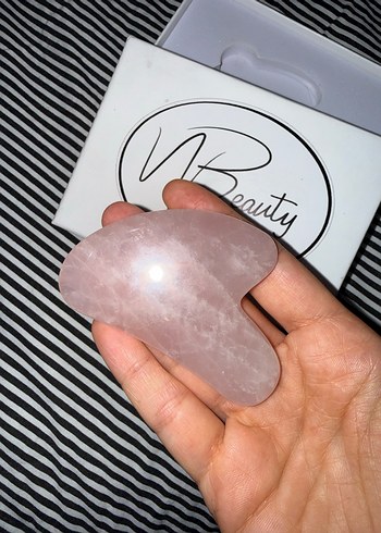 Doğal Gül Kuvars Gua Sha Masaj Taşı - Görsel 2