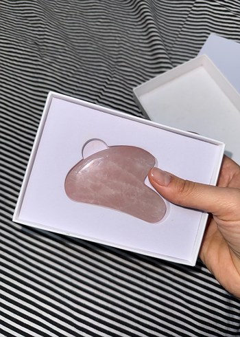 Doğal Gül Kuvars Gua Sha Masaj Taşı - Görsel 3