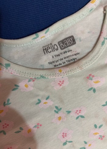 HelloBaby Suyeşili Uzun Kollu, Çıtçıtlı Bebek Kız Body - Görsel 3