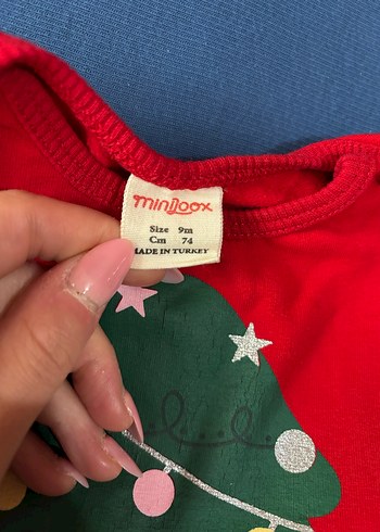 Miniloox Kız Yılbaşı Zıbınlı Kırmızı-Yeşil Elbise&Külotlu Çorap - Görsel 2