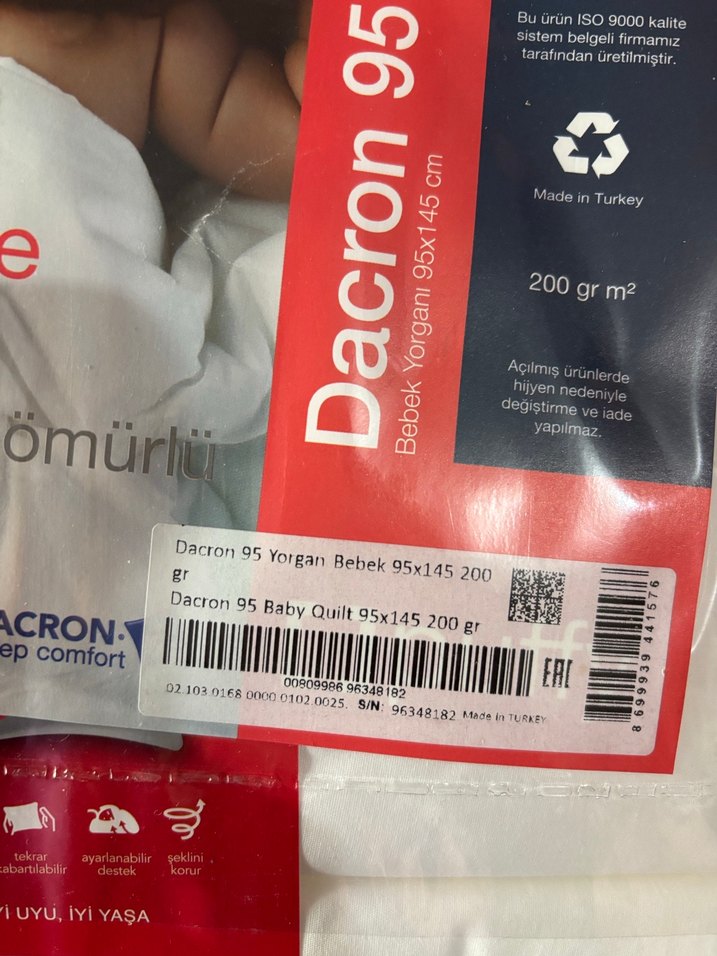 Yataş Çocuk Yıkanabilir Beyaz Dacron 95*145 Battaniye - Görsel 2