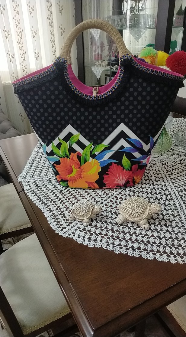 Renkli Bohem Dantel Detaylı Kadın Çanta - Görsel 3