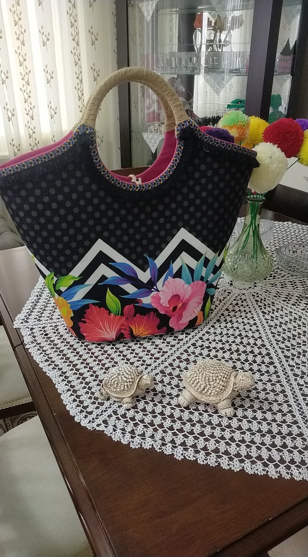 Renkli Bohem Dantel Detaylı Kadın Çanta - Görsel 2