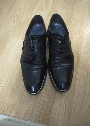 Siyah Parlak Erkek Klasik Ofis Ayakkabısı - Görsel 3