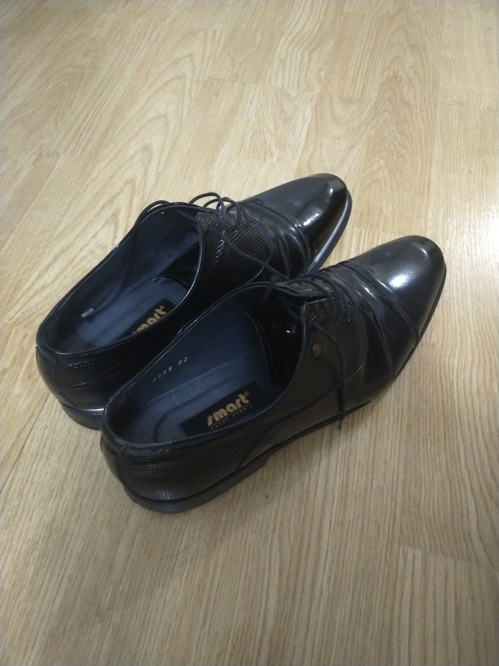 Siyah Parlak Erkek Klasik Ofis Ayakkabısı - Görsel 2