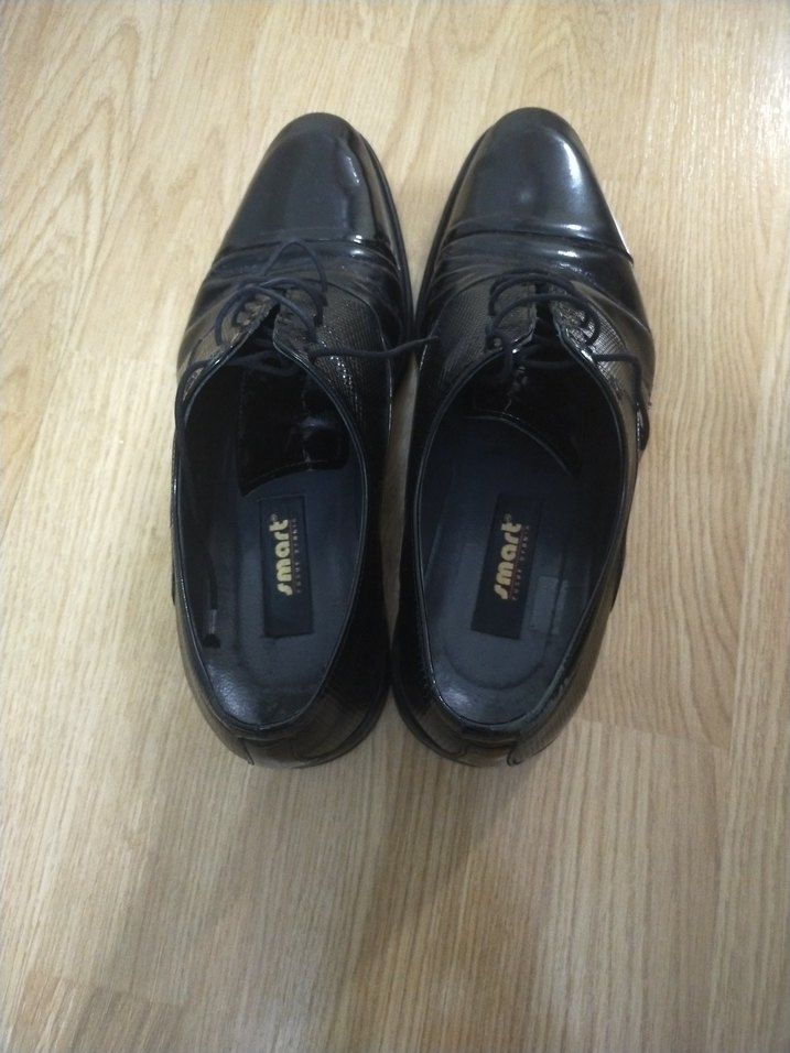 Siyah Parlak Erkek Klasik Ofis Ayakkabısı - Görsel 5